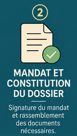 Étape 2 — Mandat et constitution du dossier